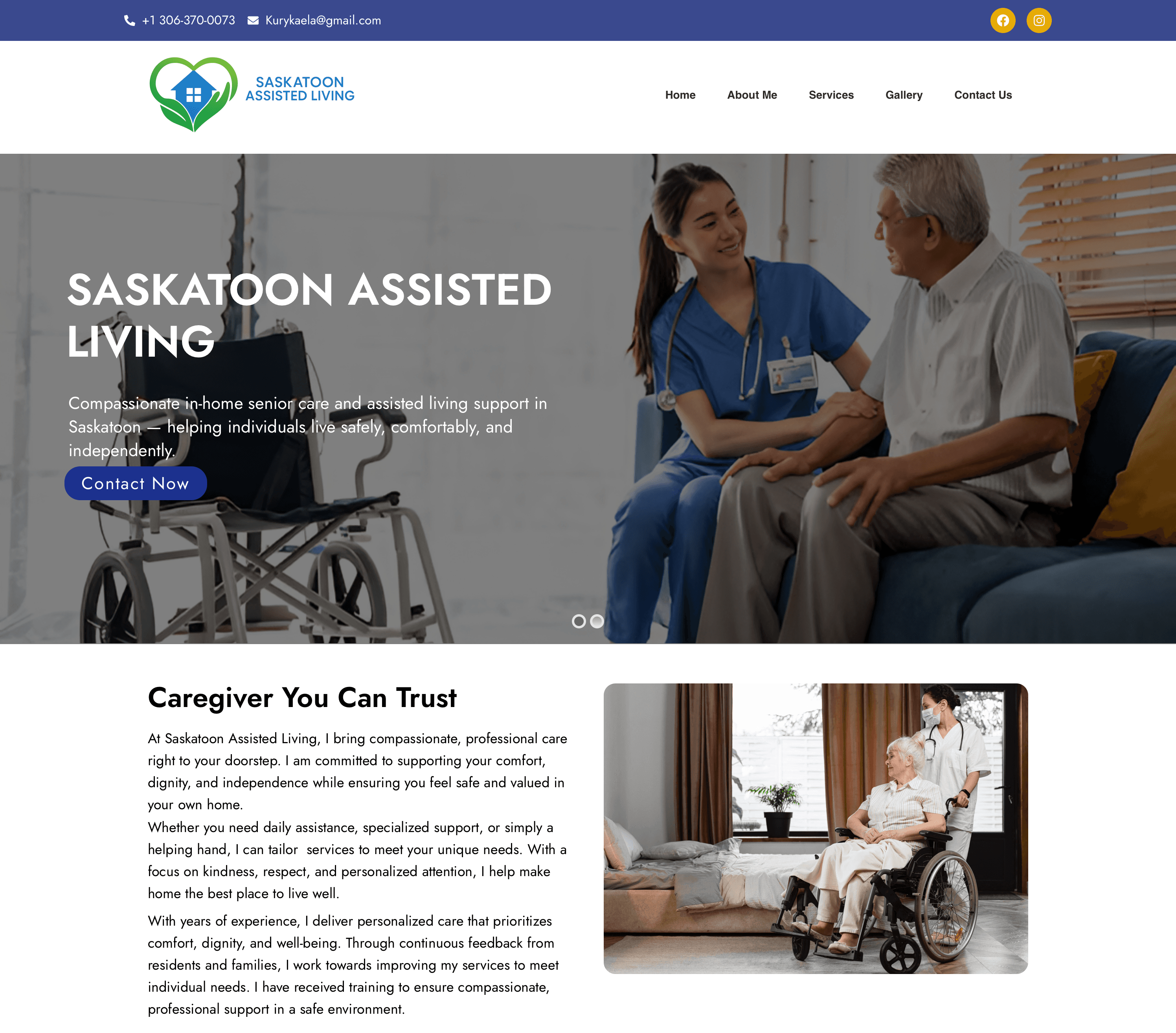 In-Home Care Services Website